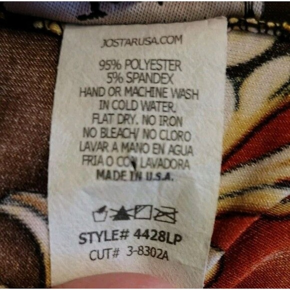 Jostar Open Cardigan Size S Geometric Brown Slinky Made In USA - Picture 7 of 10